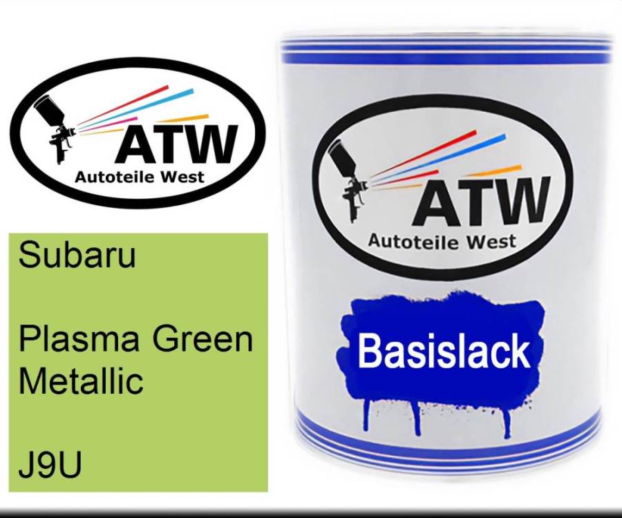 Subaru, Plasma Green Metallic, J9U: 1L Lackdose, von ATW Autoteile West.